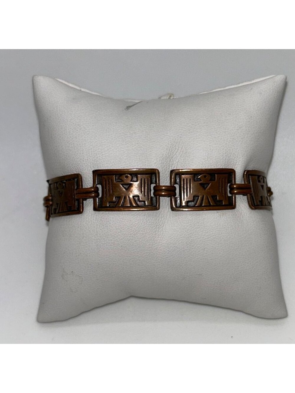 Thunderbird Panel Copper Link Bracelet Replacement Clasp Southwestern Vintage